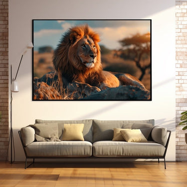 Large Lion Painting